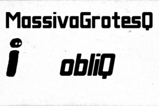 Massiva Grotesq Obliq: A Bold Italic Sans Serif